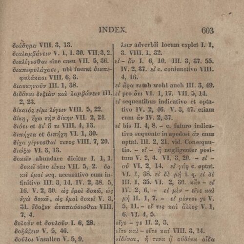 21 x 12,5 εκ. 2 σ. χ.α. + LXVIII σ. + 626 σ. + 2 σ. χ.α., όπου στο φ. 1 κτητορική σφραγίδα